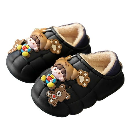 Quealent Big_Kid Boys Shoes Boys Clog Slippers Winter Cartoon Bear and Boy Children Cotton Slippers Boys Toddler Little Kid Big Kid House Slipper Black 32
Quealent Big_Kid Boys Shoes Boys Clog Slippers Winter Cartoon Bear and Boy Children Cotton Slippers Boys Toddler Little Kid Big Kid House Slipper Black 32