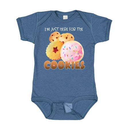 

Inktastic I m Just Here for the Cookies Gift Baby Boy or Baby Girl Bodysuit
