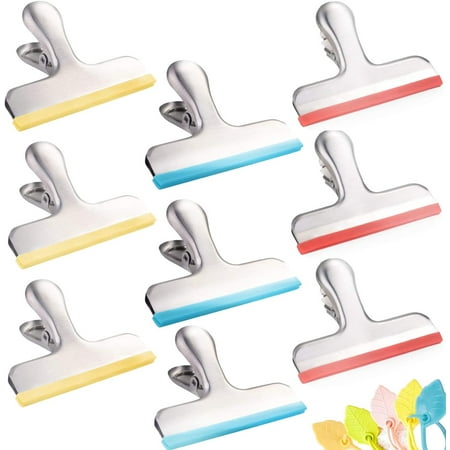 Chip Bag Clips Covered with Silicone 3 Different Colors Perfect for Food Bags Air Tight Seal Heavy Duty Clips(Blue Red Yellow)(9pcs)
Chip Bag Clips Covered with Silicone 3 Different Colors Perfect for Food Bags Air Tight Seal Heavy Duty Clips(Blue Red Yellow)(9pcs)