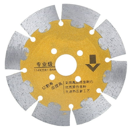 Saw Blade Saw Blade Cutting Disc Saw Blade Golden High Hardness Wear Resistance Durable For Wall Concrete114 X 20 X 1.8mm
Saw Blade Saw Blade Cutting Disc Saw Blade Golden High Hardness Wear Resistance Durable For Wall Concrete114 X 20 X 1.8mm