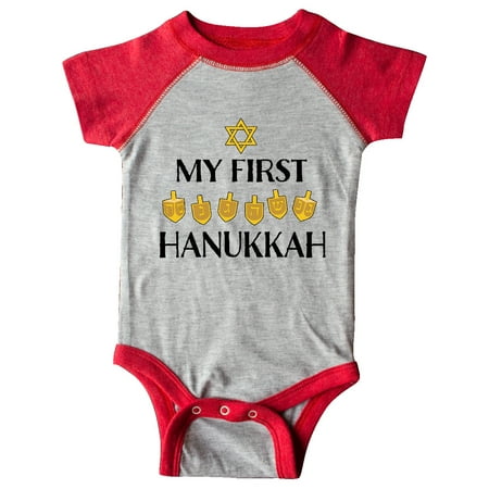 Inktastic My 1st Hanukkah Dreidels in Gold Gift Baby Boy or Baby Girl Bodysuit
Inktastic My 1st Hanukkah Dreidels in Gold Gift Baby Boy or Baby Girl Bodysuit