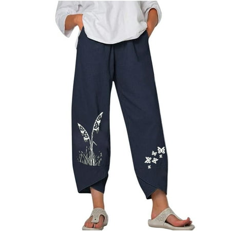 Dadaria Loose Linen Pants for Women Loose Cotton Linen with Pocket Printing Trousers Pants Navy L Female
Dadaria Loose Linen Pants for Women Loose Cotton Linen with Pocket Printing Trousers Pants Navy L Female
