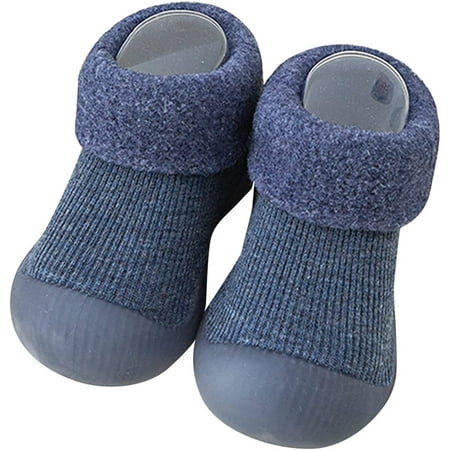 QWZNDZGR Toddler Ankle Socks Baby Socks Anti Skid Rubber Soft Sole Slippers Non-Slip Rubber Sole Shoes for Girls Boys