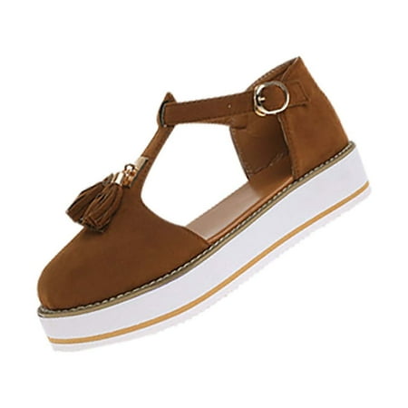 VerPetridure Women s Sandals Summer Casual Tassel Baotou Hollow T-shaped Platform Shoes Suede Buckle Sandals
VerPetridure Women s Sandals Summer Casual Tassel Baotou Hollow T-shaped Platform Shoes Suede Buckle Sandals