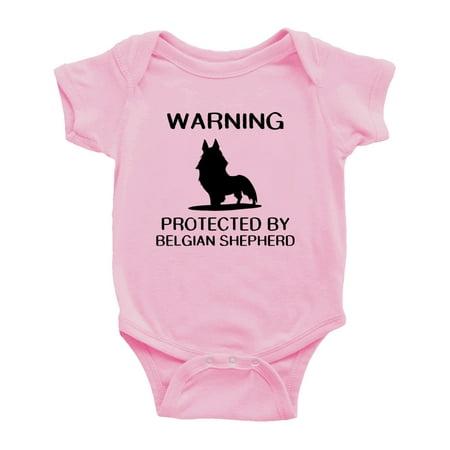 Warning: Protected by A Belgian Shepherd Dog Funny Baby Rompers Baby Clothes (Pink 0-3 Months)
Warning: Protected by A Belgian Shepherd Dog Funny Baby Rompers Baby Clothes (Pink 0-3 Months)