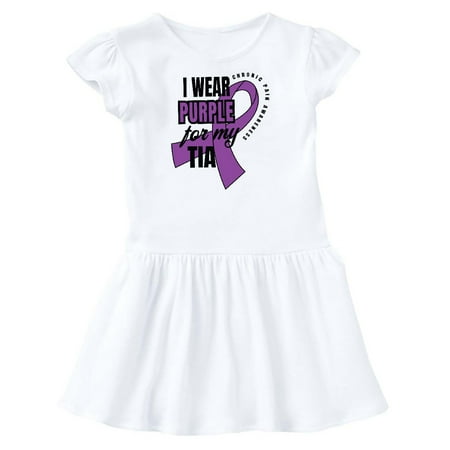 Inktastic Chronic Pain I Wear Purple For My Tia Gift Toddler Girl Dress 
Inktastic Chronic Pain I Wear Purple For My Tia Gift Toddler Girl Dress