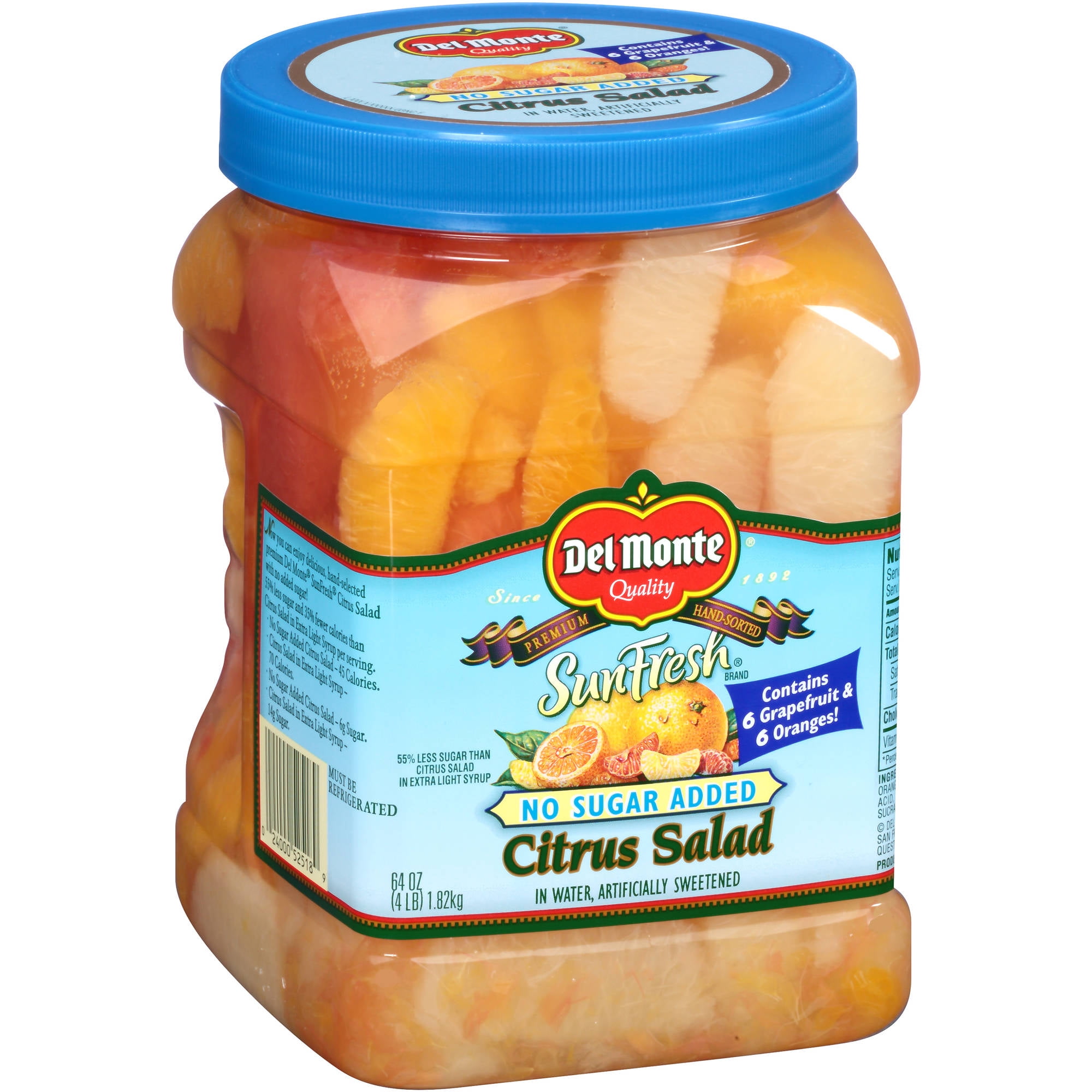Del Monte SunFresh Premium HandSorted Red Grapefruit Slices, 64.0 OZ