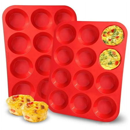BPA-Free Silicone Muffin Pan Set 12 Cups for Baking Muffins Cupcakes and Fat Bombs
BPA-Free Silicone Muffin Pan Set 12 Cups for Baking Muffins Cupcakes and Fat Bombs
