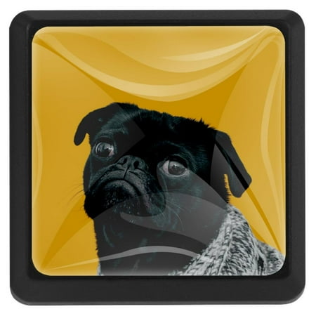 Ownta Square with Screws 3 Pcs for Cupboard Dressing Table Bookcase Drawer Pull Handle Cabinet Door Knobs Funny Black Pug Lazy Pet
Ownta Square with Screws 3 Pcs for Cupboard Dressing Table Bookcase Drawer Pull Handle Cabinet Door Knobs Funny Black Pug Lazy Pet
