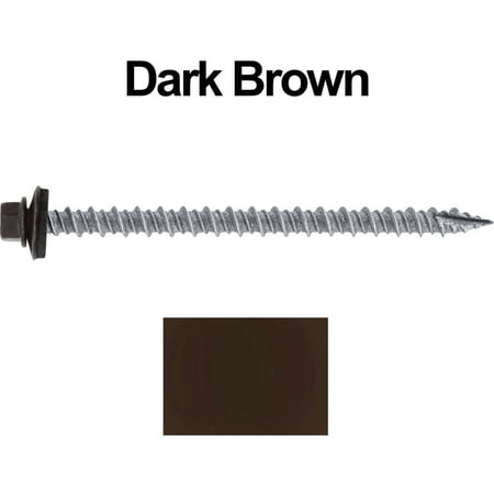 Jake Sales Brand - #10 x 3 Metal Roof Screw ~250- Hex Head - Type 17 Tip - EPDM washer - DARK BROWN
Jake Sales Brand - #10 x 3 Metal Roof Screw ~250- Hex Head - Type 17 Tip - EPDM washer - DARK BROWN