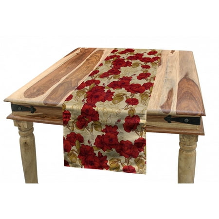 Vintage Table Runner Romantic Red Rose Blooms with Sketches Classical Valentines Day Inspired Dining Room Kitchen Rectangular Runner 3 Sizes by Ambesonne
Vintage Table Runner Romantic Red Rose Blooms with Sketches Classical Valentines Day Inspired Dining Room Kitchen Rectangular Runner 3 Sizes by Ambesonne