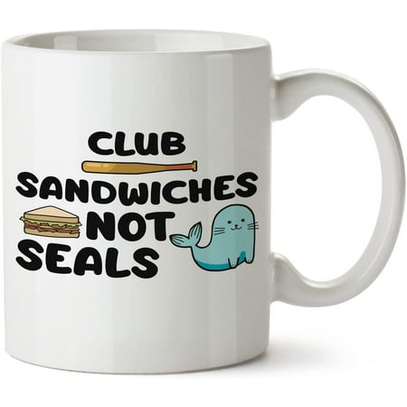 Club Sandwiches Not Seals White Mug Novelty Mug 11 Oz Coffee Tea Funny For Women Men Ceramic White Great Gift Idea Cup
Club Sandwiches Not Seals White Mug Novelty Mug 11 Oz Coffee Tea Funny For Women Men Ceramic White Great Gift Idea Cup