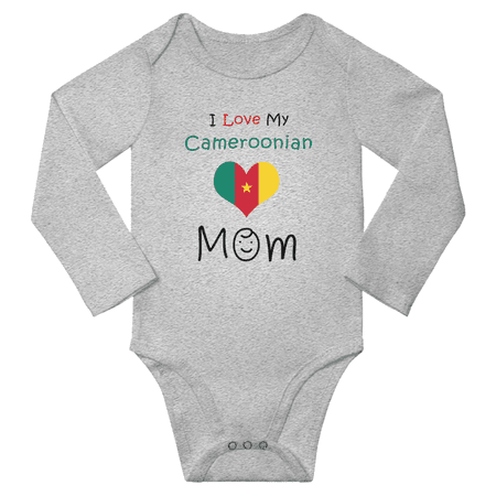 I Love My Cameroonian Mom Baby Long Slevve Bodysuits Unisex Gifts (Gray 3-6 Months)
I Love My Cameroonian Mom Baby Long Slevve Bodysuits Unisex Gifts (Gray 3-6 Months)