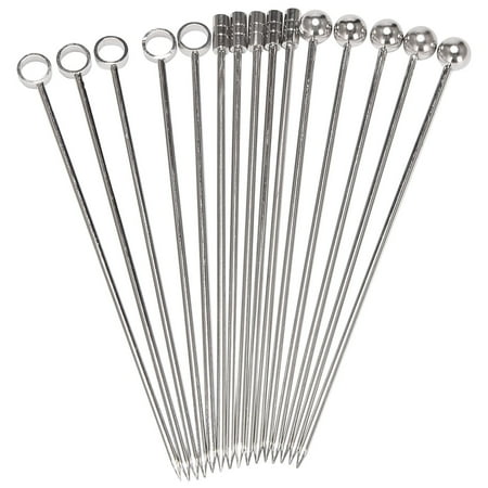 Clepra Stainless Steel Cocktail Picks Martini Picks Set (Pack of 15)
