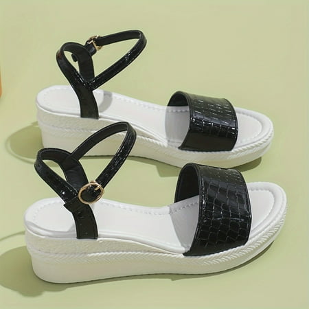 SZHCYQ Women‘s Solid Color Casual Sandals Ankle Buckle Strap Platform Walking Shoes Comfort Wedge Vacation Shoes
SZHCYQ Women‘s Solid Color Casual Sandals Ankle Buckle Strap Platform Walking Shoes Comfort Wedge Vacation Shoes