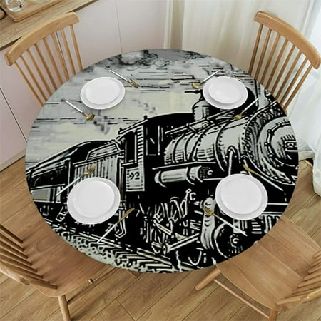 Palnkart Train Round Table Cover Stain Resistant Washable Indoor Outdoor Tablecloth Kitchen Dining Wedding Parties Outdoor Fitted 100% Polyester Fiber 31-35
Palnkart Train Round Table Cover Stain Resistant Washable Indoor Outdoor Tablecloth Kitchen Dining Wedding Parties Outdoor Fitted 100% Polyester Fiber 31-35