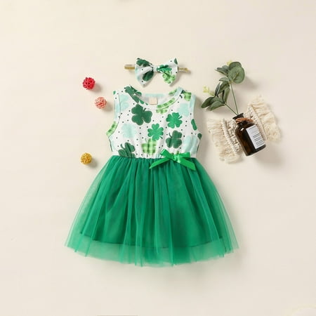 Leutsin Toddler Baby Girls Net Yarn Solid Color St. Patrick s Day Four-leaf Print Sleeveless Skirt Dress
Leutsin Toddler Baby Girls Net Yarn Solid Color St. Patrick s Day Four-leaf Print Sleeveless Skirt Dress