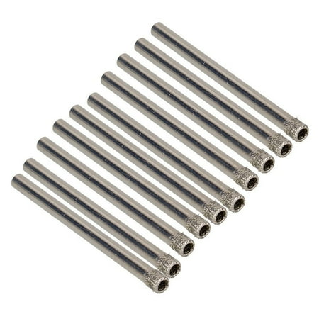 Wsidrnty 4mm Diamond Coated Drill Glass Driller Tile Driller Granite Pack of 10