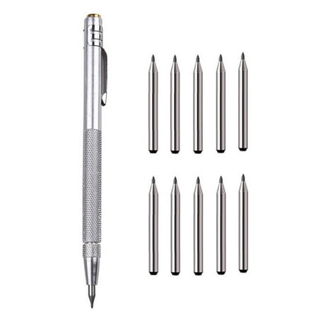 11PCS Tungsten Carbide Tip Scriber Engraving Pen Marking Tip for Glass Ceramic