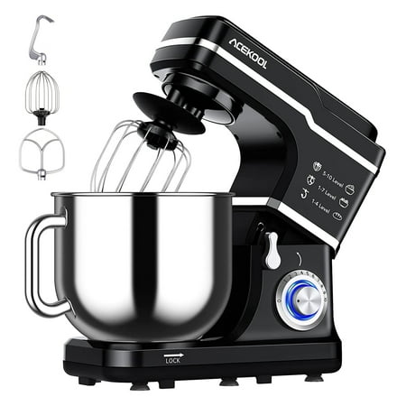 Stand Mixer Acekool 7.5 Qt 10 Speed Tilt Head Electric Mixer Black