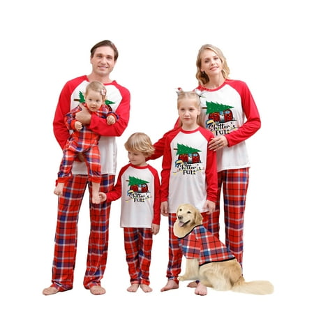 AMILIEe Matching Family Pajamas Sets Christmas PJs Letter Print Top and Plaid Pants Loungewear
AMILIEe Matching Family Pajamas Sets Christmas PJs Letter Print Top and Plaid Pants Loungewear