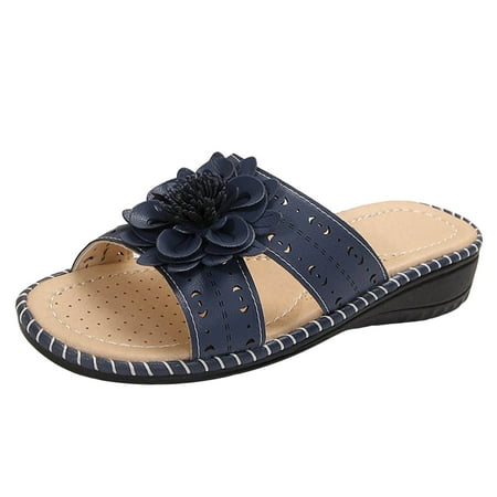 Ladies Casual Sandals Fashionable Flower Wedge Flat Casual Sandals 
Ladies Casual Sandals Fashionable Flower Wedge Flat Casual Sandals