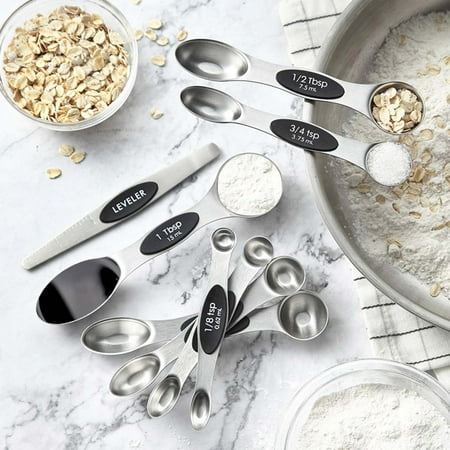 Vikakiooze Soup Spoons Rice Spoons Stainless Steel Double-Headed Measuring Spoon 8-Piece Set Seasoning Spoon Kitchen Appliances on
Vikakiooze Soup Spoons Rice Spoons Stainless Steel Double-Headed Measuring Spoon 8-Piece Set Seasoning Spoon Kitchen Appliances on
