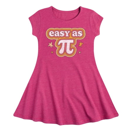 Instant Message - Easy As Pi - Toddler & Youth Girls Fit & Flare Dress