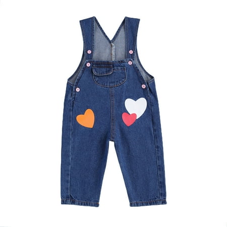 Baby Casual Suspender Jeans Cartoon Heart Print Loose Denim Trousers with Pocket Daily Life
Baby Casual Suspender Jeans Cartoon Heart Print Loose Denim Trousers with Pocket Daily Life