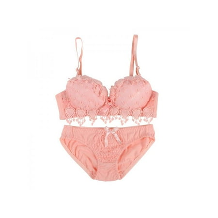 Women Push Up Bra Set Floral Lace Underwear Outfit