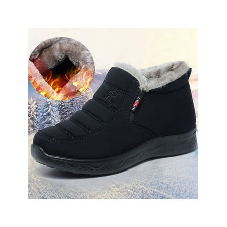 Daeful Winter Shoes for Men Women Comfortable Slip On Booties Non Slip Casual Comfort Plush Lined Warm Wide Width Shoes Black (Women) 6
Daeful Winter Shoes for Men Women Comfortable Slip On Booties Non Slip Casual Comfort Plush Lined Warm Wide Width Shoes Black (Women) 6