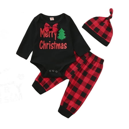 Kucnuzki 3 Months Baby Boy Winter Outfits Pants Sets 6 Months Long Sleeve Christmas Tree Prints Romper Tops Elastic Pants Hat 3PCS Set Black
Kucnuzki 3 Months Baby Boy Winter Outfits Pants Sets 6 Months Long Sleeve Christmas Tree Prints Romper Tops Elastic Pants Hat 3PCS Set Black