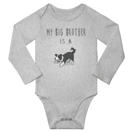 My Big Brother is a Border Collie Dog Newborn Clothes Bodysuits Boy Girl (Gray 0-6M)
My Big Brother is a Border Collie Dog Newborn Clothes Bodysuits Boy Girl (Gray 0-6M)