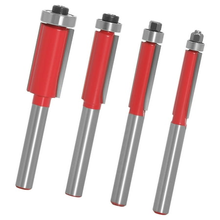 Rdeuod Accessories Double Edge Straight Milling Cutter With Extended Bearing Trimming Tool Sets