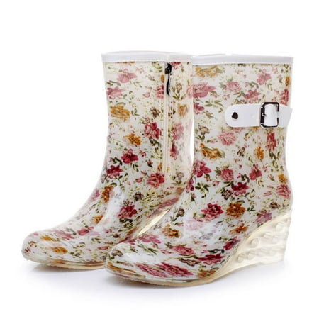 Tarmeek Mid Rain Boots for Women Comfort Waterproof Anti-Slip Rain Footwear Lightweight High Heeled Transparent Rain Shoes Buckle Side Zipper Outdoor Work Shoes Garden Boots Rainboots
Tarmeek Mid Rain Boots for Women Comfort Waterproof Anti-Slip Rain Footwear Lightweight High Heeled Transparent Rain Shoes Buckle Side Zipper Outdoor Work Shoes Garden Boots Rainboots