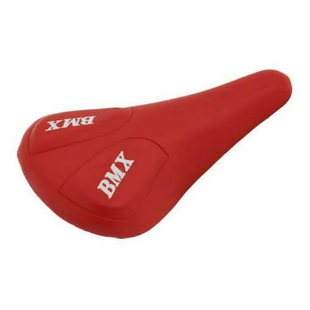 Vinyl BMX Bike Saddle, 10-1/4in L x 5-7/8in W, Red