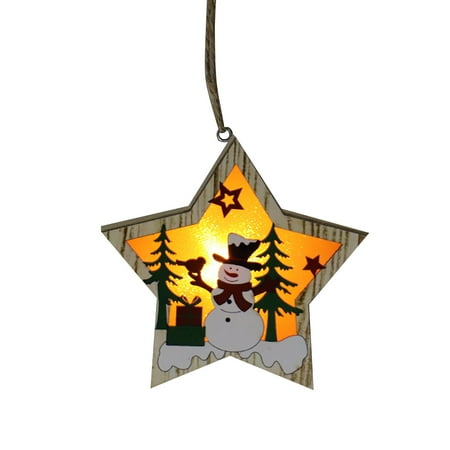 Christmas Tree Wooden Luminous Five-Pointed Star Old Man Snowman Deer Scene Decoration Pendant Home Decor Pendant TANGNADE
Christmas Tree Wooden Luminous Five-Pointed Star Old Man Snowman Deer Scene Decoration Pendant Home Decor Pendant TANGNADE