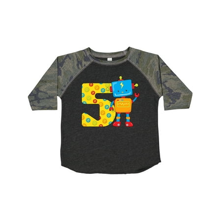 Inktastic This Robot is Five- Fifth Birthday Gift Toddler Boy or Toddler Girl T-Shirt