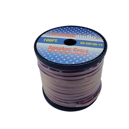 Seismic Audio - 100 Foot Spool of Speaker Wire - 14 Gauge - New - Home Audio Red - SA-SW100-14