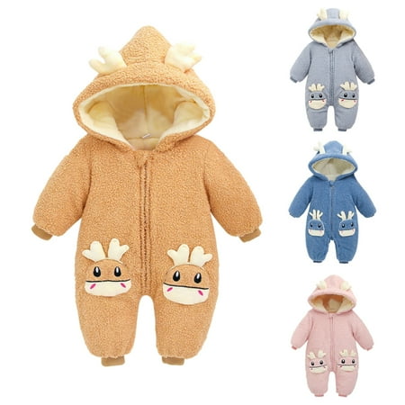 GYRATEDREAM Unisex Baby Bear Bunting Hooded Jumpsuit Cotton Fleece Long Sleeve Warm Onesies Winter Outwear Outfits 0-12 Months
GYRATEDREAM Unisex Baby Bear Bunting Hooded Jumpsuit Cotton Fleece Long Sleeve Warm Onesies Winter Outwear Outfits 0-12 Months