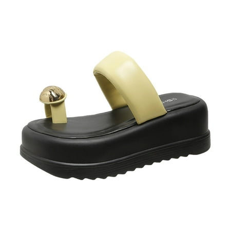 Youmylove Slope With Pleated Sandals Fashion Belt Buckle Thick Bottom Muffin High Heel Slippers Summer Comfy Beach Outdoor Walking Footwear
Youmylove Slope With Pleated Sandals Fashion Belt Buckle Thick Bottom Muffin High Heel Slippers Summer Comfy Beach Outdoor Walking Footwear