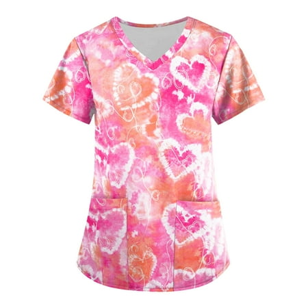 Women Scrubs Top YDKZYMD Graphic V Neck Plus Size Loose Fit Tops with Pockets Oversized Short Sleeve Casual Tops Summer Uniform
Women Scrubs Top YDKZYMD Graphic V Neck Plus Size Loose Fit Tops with Pockets Oversized Short Sleeve Casual Tops Summer Uniform