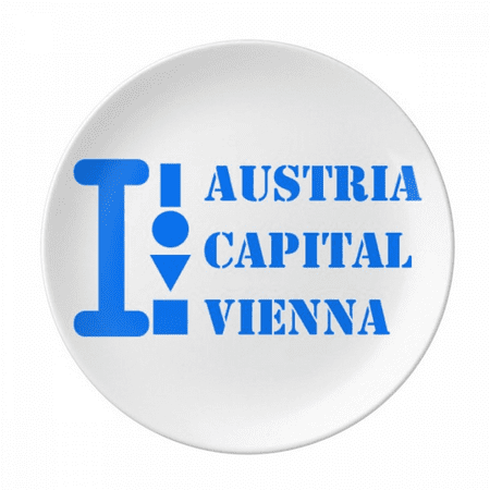 Austria Capital Vienna Plate Decorative Porcelain Salver Tableware Dinner Dish