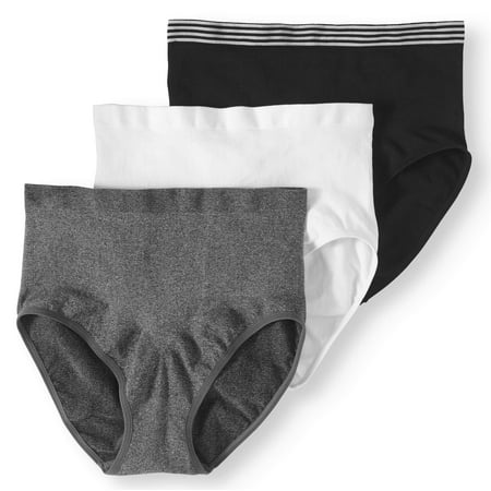 Skinnygirl by Bethenny Frankel, Seamless Shaping Brief with Jacquard Waistband - 3 pack