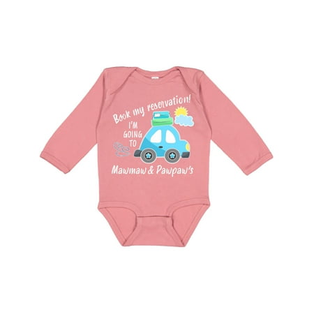 Inktastic Book my Reservation! I m Going To Mawmaw and Pawpaw Gift Baby Boy or Baby Girl Long Sleeve Bodysuit
Inktastic Book my Reservation! I m Going To Mawmaw and Pawpaw Gift Baby Boy or Baby Girl Long Sleeve Bodysuit