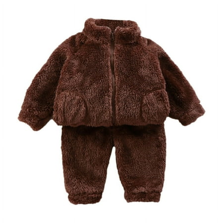 URMAGIC Toddler Boy Girl Winter Flannel Pajamas Set Kids Long Sleeve Solid Color Round Neck Zipper Top Trousers Loungewear 2 Pieces Set
URMAGIC Toddler Boy Girl Winter Flannel Pajamas Set Kids Long Sleeve Solid Color Round Neck Zipper Top Trousers Loungewear 2 Pieces Set