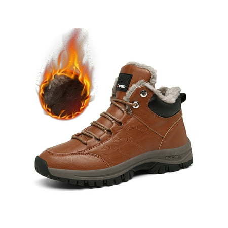 Lacyhop Mens Warm Booties Plush Lined Hiking Boot Lace Up Snow Boots Sports Non-Slip Winter Shoes Lightweight Insulated Ankle Bootie Brown 6.5
Lacyhop Mens Warm Booties Plush Lined Hiking Boot Lace Up Snow Boots Sports Non-Slip Winter Shoes Lightweight Insulated Ankle Bootie Brown 6.5