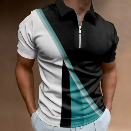 TKing Fashion Mens Shirts Work Clothes Creative Stripe 3D Printing Men s Short-sleeved Zip Shirt Shirts For Men(Cyan XL)
TKing Fashion Mens Shirts Work Clothes Creative Stripe 3D Printing Men s Short-sleeved Zip Shirt Shirts For Men(Cyan XL)