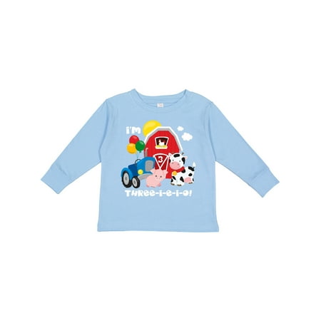 Inktastic THREE-I-E-I-O 3rd Birthday Gift Toddler Boy or Toddler Girl Long Sleeve T-Shirt
Inktastic THREE-I-E-I-O 3rd Birthday Gift Toddler Boy or Toddler Girl Long Sleeve T-Shirt