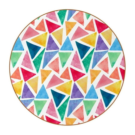 OWNTA Colorful Triangles Pattern Premium Microfiber Leather Round Coasters (6PCS) - 11x11 cm/4.3x4.3 in - Durable & Stylish Cup Mat Set
OWNTA Colorful Triangles Pattern Premium Microfiber Leather Round Coasters (6PCS) - 11x11 cm/4.3x4.3 in - Durable & Stylish Cup Mat Set